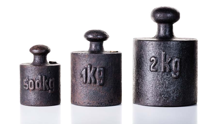 set of vintage iron weights
