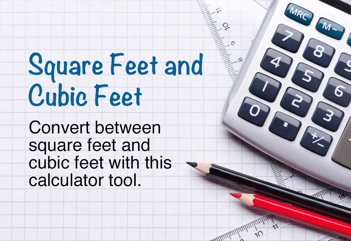 Square Feet To from Cubic Feet Calculator